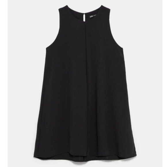 Zara Little Black Swing Dress Short Sleeve Flowy Size Small - Picture 2 of 13